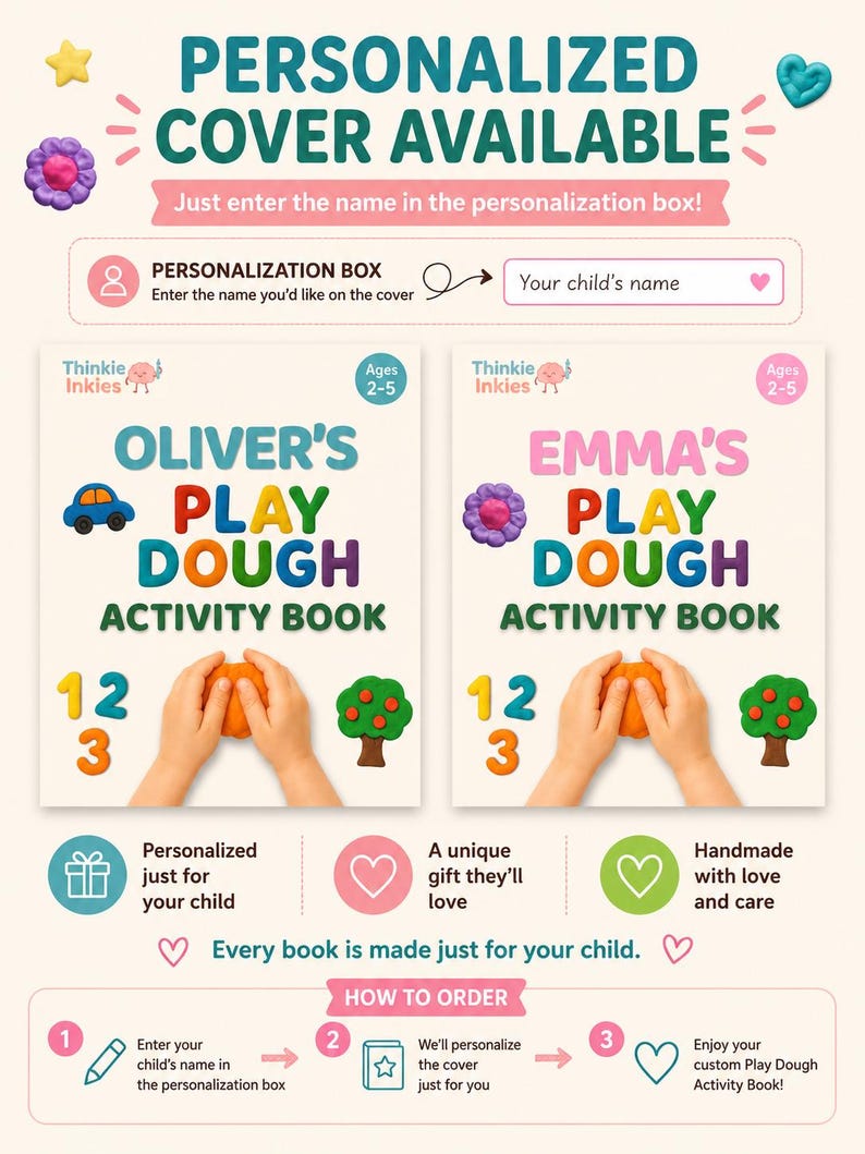 Laminated play dough activity book with colorful early-learning pages